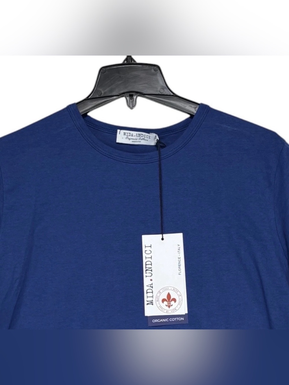 Mida Undici Men's Medium Blue  T-Shirt Short Sleeve Crew Neck Italy NEW